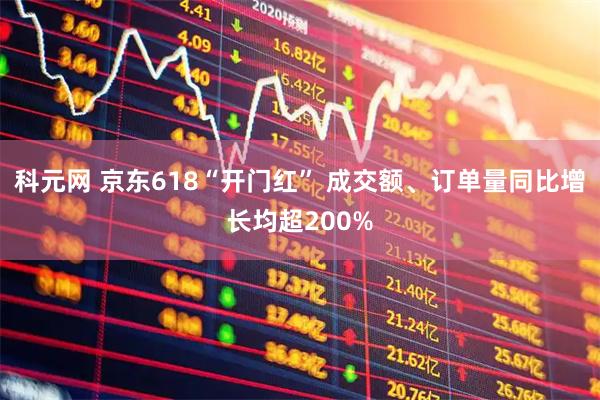 科元网 京东618“开门红” 成交额、订单量同比增长均超200%