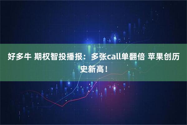 好多牛 期权智投播报：多张call单翻倍 苹果创历史新高！